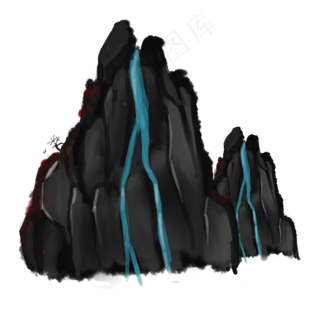 清明节山水png素材