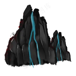 清明节山水png素材