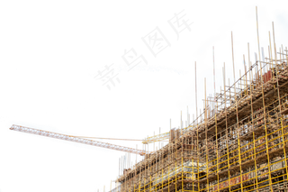 建筑建筑工地工地脚手架,免抠元素