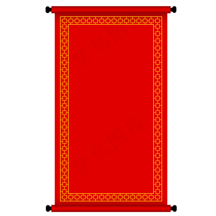 中国风条幅,免抠元素