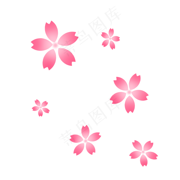 粉红色浪漫樱花,免抠元素(2000X2000(DPI:300))psd模版下载