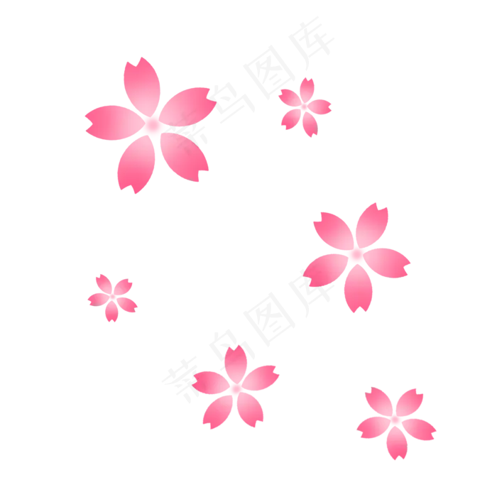 粉红色浪漫樱花,免抠元素(2000X2000(DPI:300))psd模版下载