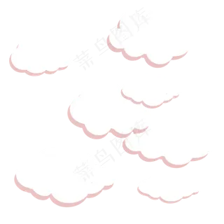 云云朵云彩白色蓬松,免抠元素