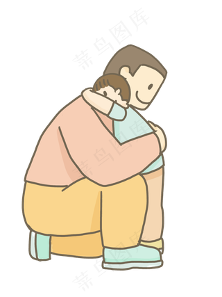 亲子相处父亲拥抱孩子