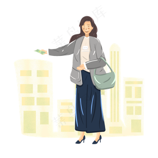 妇女节购物人物素材,免抠元素