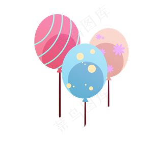 愚人节可爱彩色气球