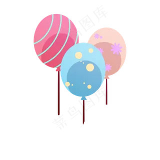 愚人节可爱彩色气球