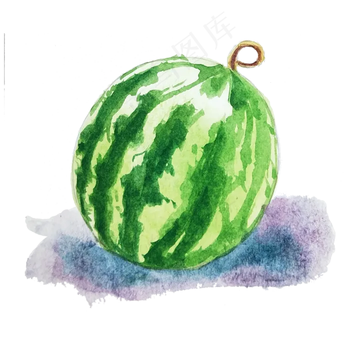 手绘卡通水彩水果西瓜(2000X2000(DPI:300))psd模版下载