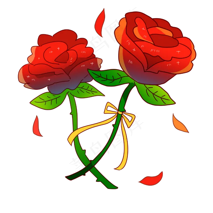 红色玫瑰花瓣