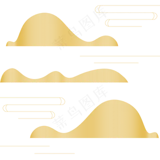 线描大气金线山水