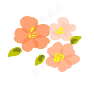 少女粉色免抠樱花