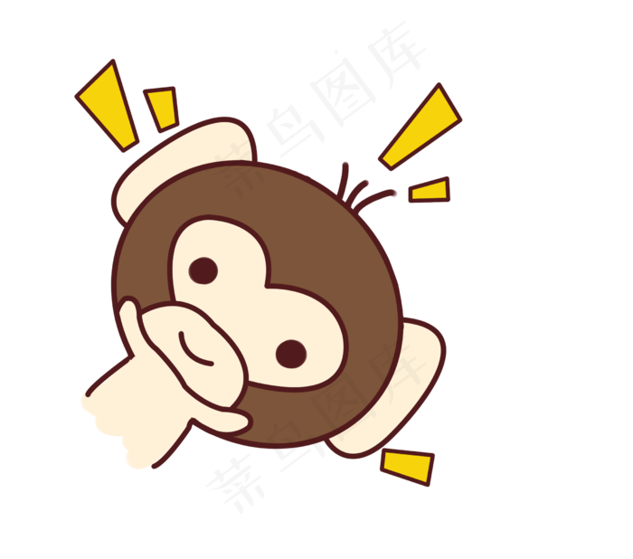 小清新动物可爱猴子png
