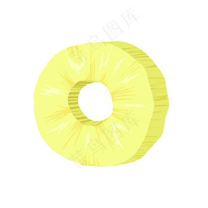 香甜手绘菠萝(2000X2000(DPI:300))psd模版下载