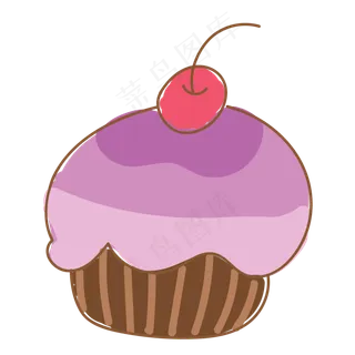 手绘美味蛋糕免抠图