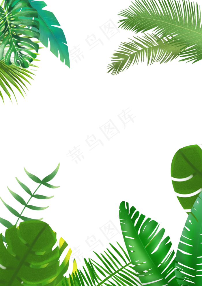 植物叶子相框(2480X3508)
