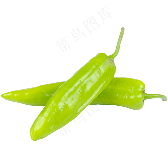 绿色两个辣椒食物,免抠元素(2000*2000px 300 dpi )