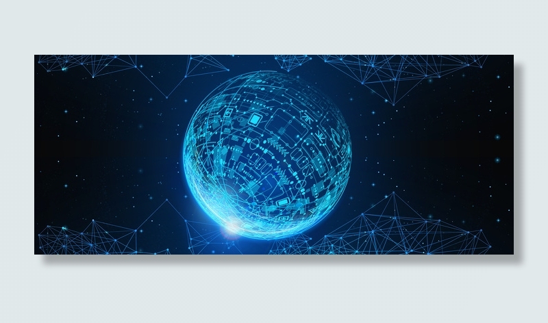 商务几何大气科技线条大数据背景