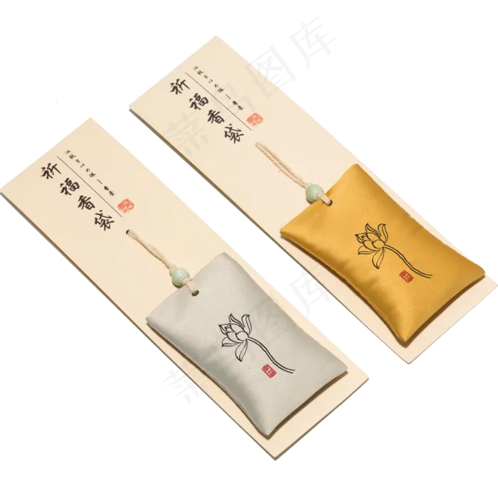 荷花祈福香袋标签(2000X2000(DPI:300))psd模版下载