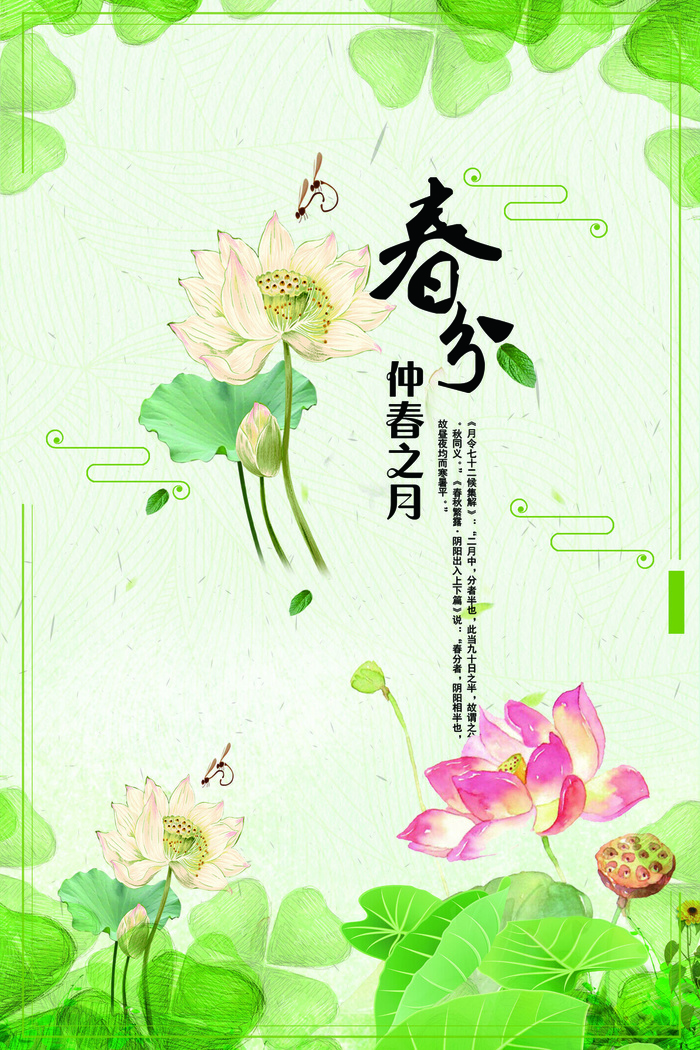 菜鸟图库原创绿色春分清新海报