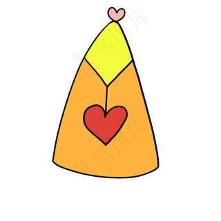 儿童节心型派对帽子