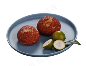 盘子里的食物小吃水果点心