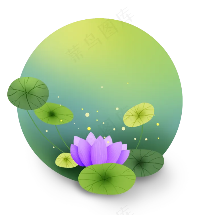 紫色荷花莲花文本框(2000X2158(DPI:299))psd模版下载