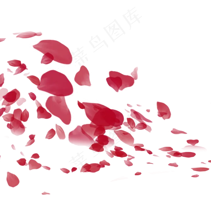 红色玫瑰花瓣(2000*2000px 300 dpi )psd模版下载
