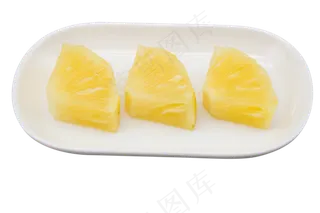 黄色切开菠萝