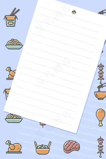 简约大方美食边框背景