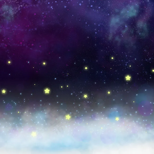 简约卡通蓝色夜空广告(650*650px 	        )psd模版下载