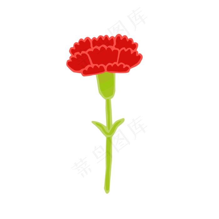 可爱的手绘母亲节康乃馨免抠素材