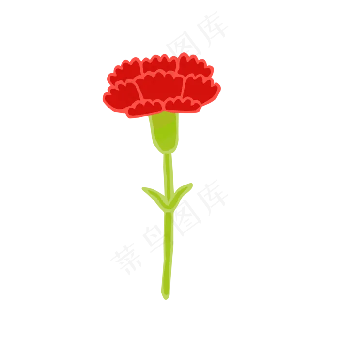 可爱的手绘母亲节康乃馨免抠素材(2000*2000px 300 dpi )ai矢量模版下载