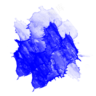 蓝色油漆涂抹元素