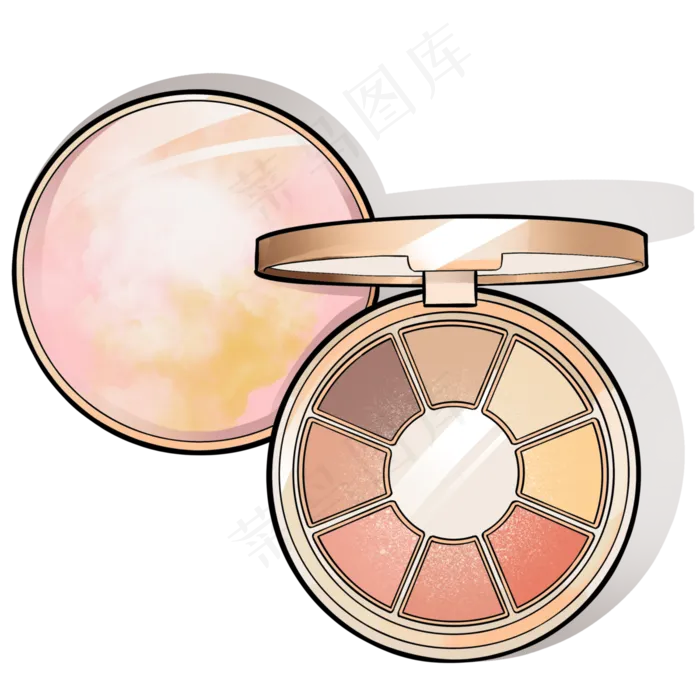 38妇女节女神的眼影盘5,免抠元素(3000X3000(DPI:132))psd模版下载