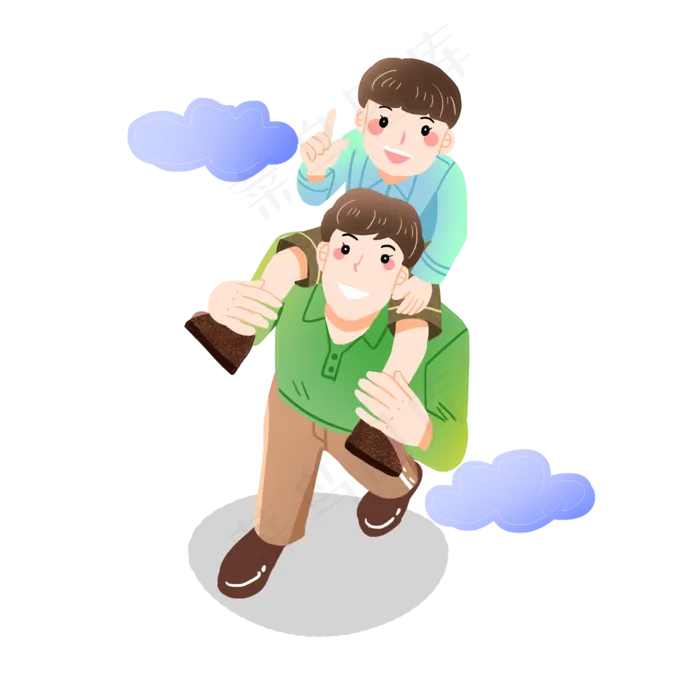 父亲节父子素材(2000X2000(DPI:300))psd模版下载