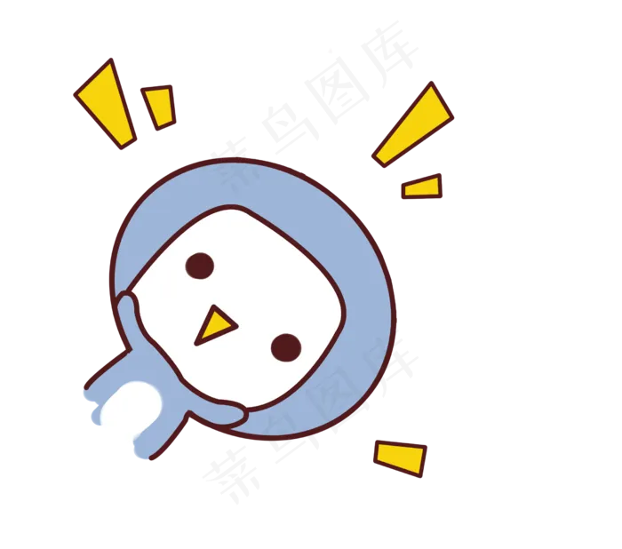 小清新动物手绘可爱企鹅png,免抠元素(2480*2188px)psd模版下载