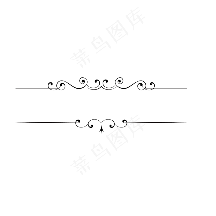欧式线条图案,免抠元素