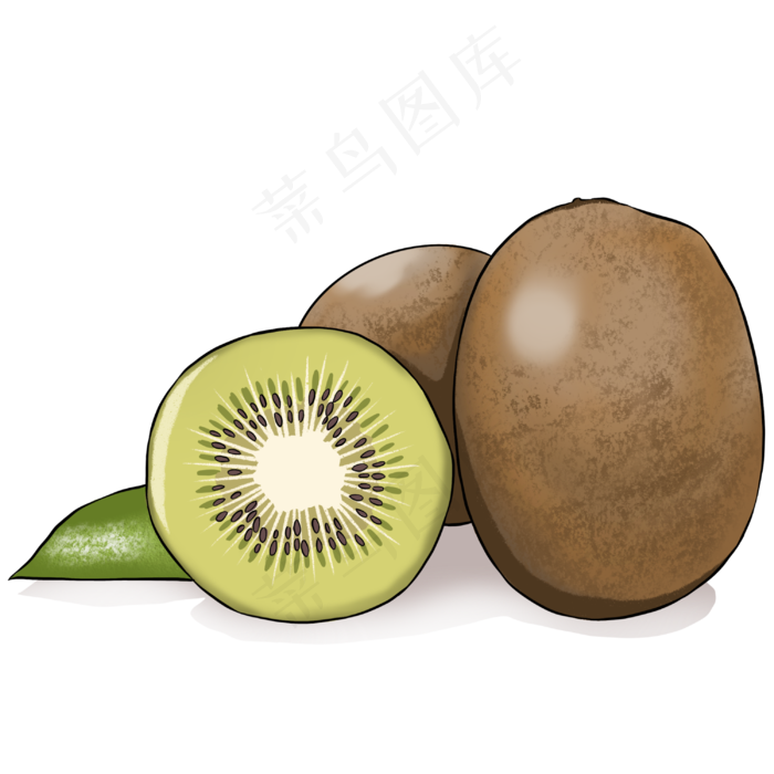 新鲜健康的美味水果猕猴桃