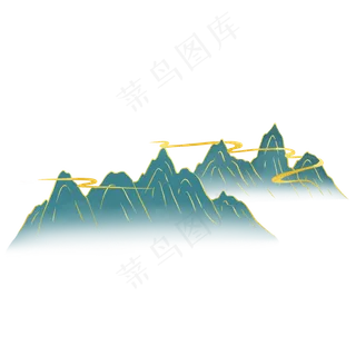古风水墨金线山水