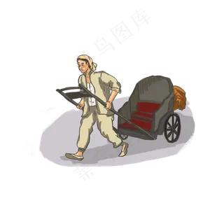 51劳动节年代感人力车车夫