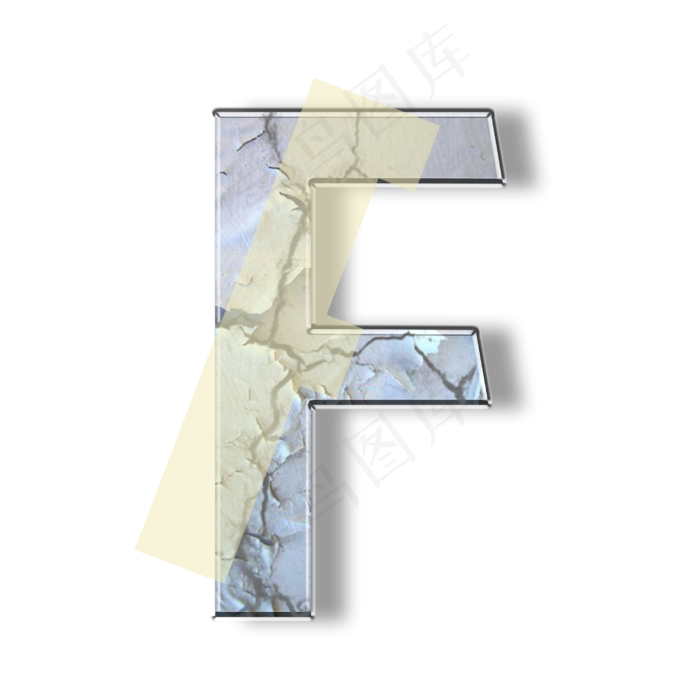 破旧裂纹墙壁PSD字母F(3000X3000(DPI:300))psd模版下载