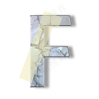 破旧裂纹墙壁PSD字母F