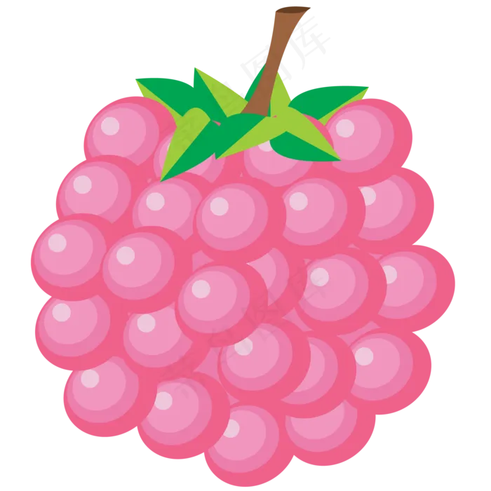 粉色的美食水果卡通(2000X2000(DPI:300))psd模版下载