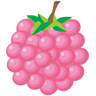 粉色的美食水果卡通