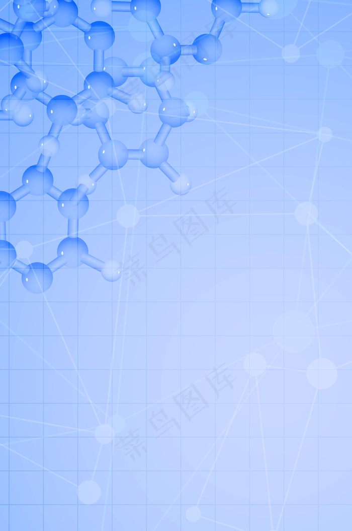 蓝色几何医学基因背景模板