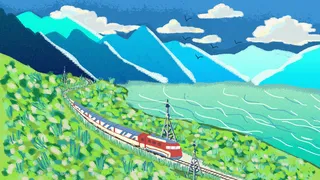 夏季夏天郊外的风景山水配图