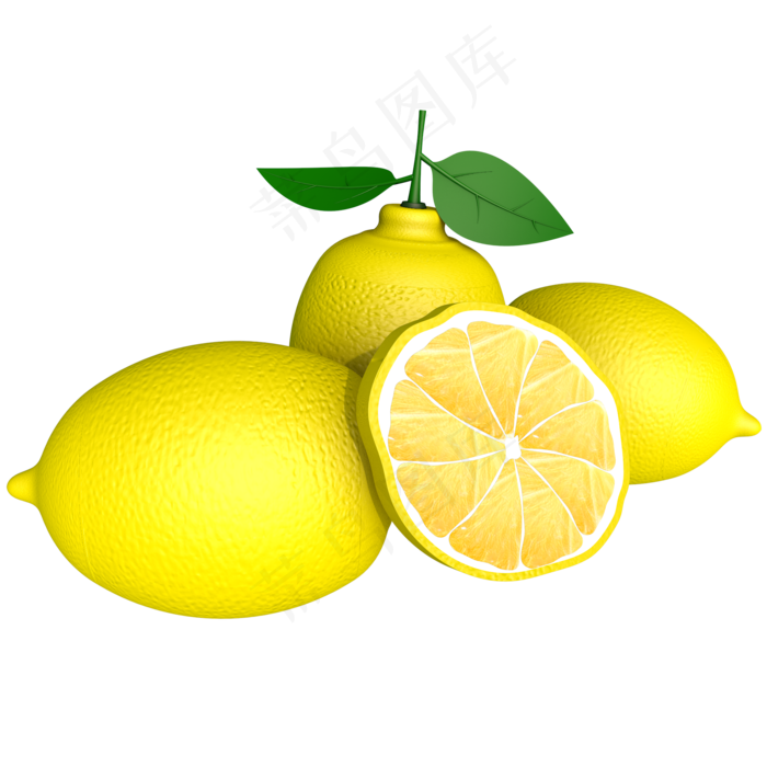 C4D成熟柠檬(2000*2000px 300 dpi )