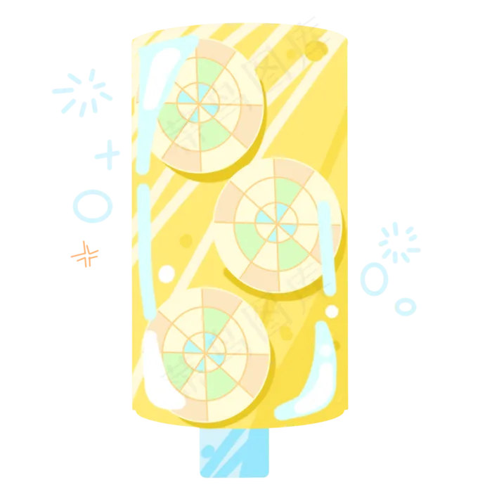 水果冰淇淋的小吃(2000X2000(DPI:300))psd模版下载