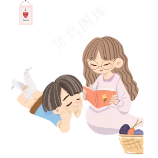 母亲给儿子讲故事
