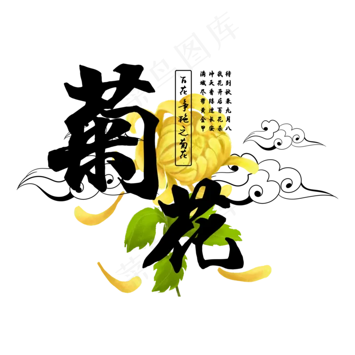 古风百花系列之菊花(2000X2000(DPI:150))psd模版下载